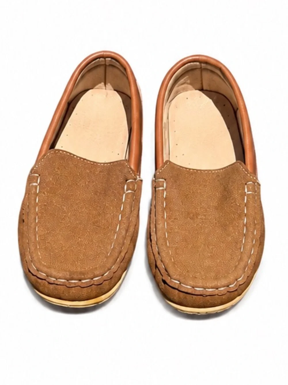 Kids Brown Suede Driving Moccasins Loafers EU 29 / US 12 Slip on Casual Shoes